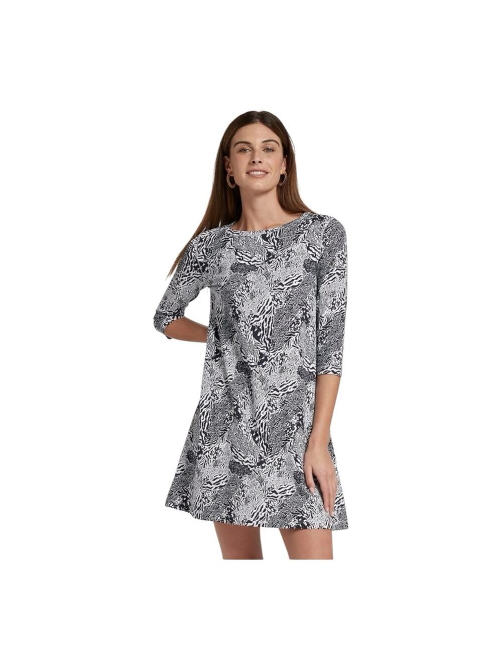 Tyler Boe size XS mixed animal print blue White Patterned Mini Dress extra small
